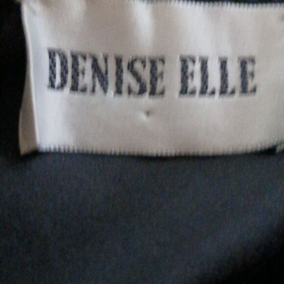 Denise Elle black  blue green beaded sequin vintage blouse  Sz PM - Picture 8 of 9